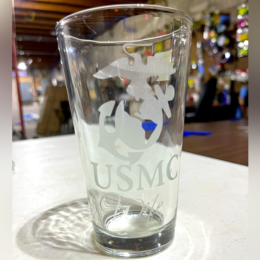 USMC WIFE GLASS